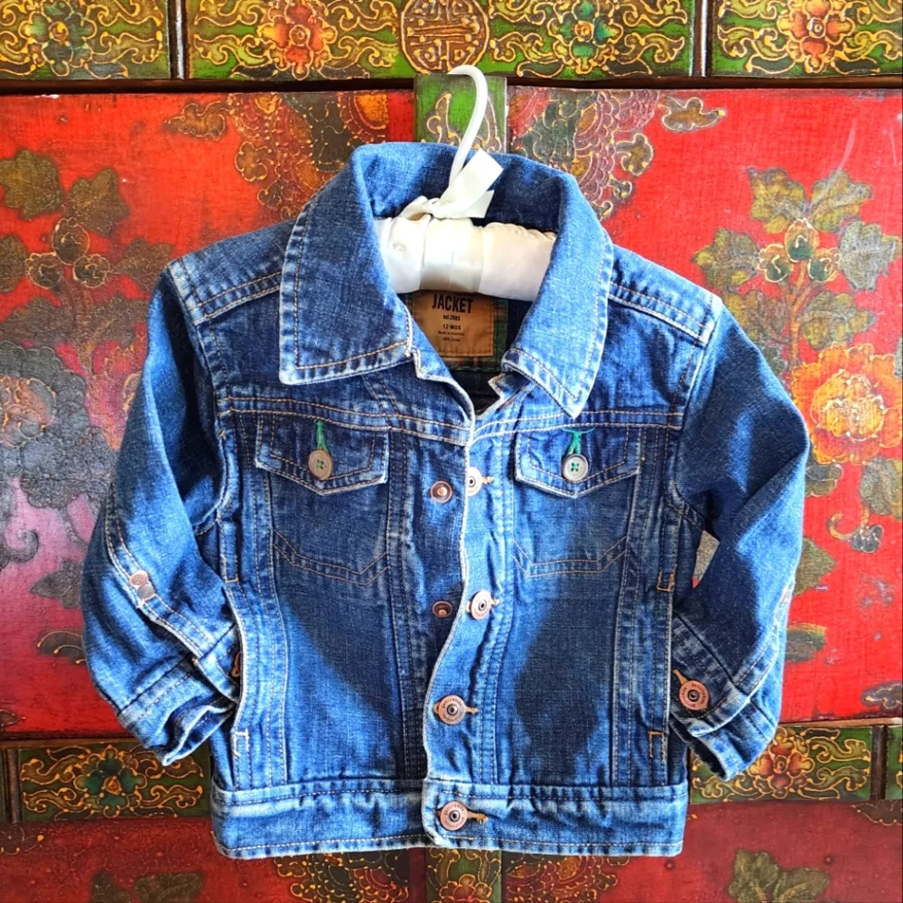12mo 👣 Osh Kosh Jacket Kid's Denim Jean Coat